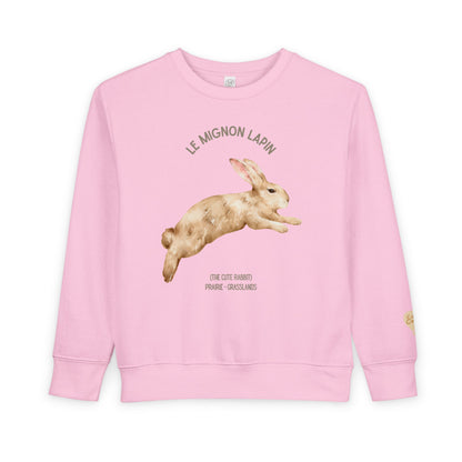 Lapin/Bunny Animal Graphic Crewneck - Toddler Sweatshirt