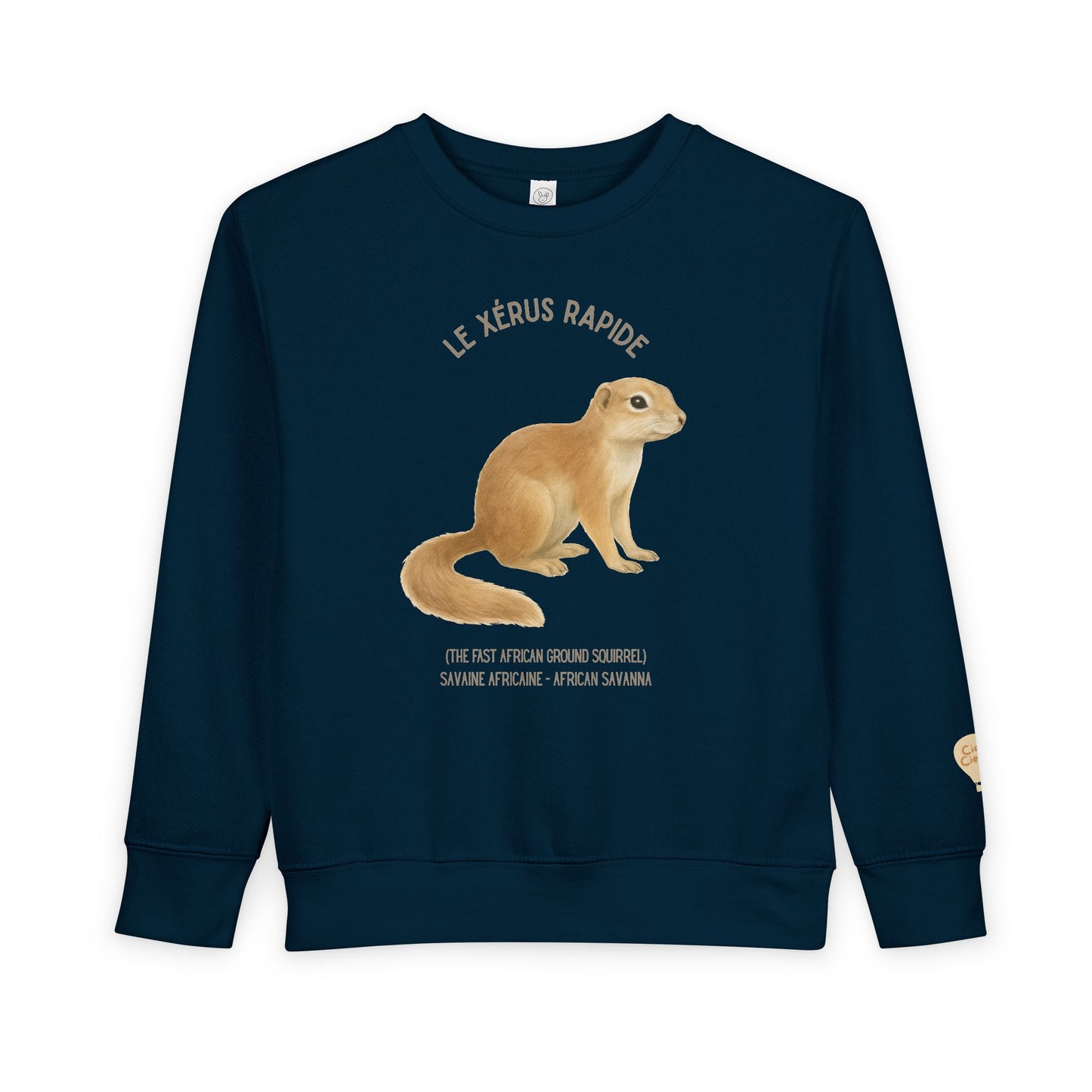 Xérus/African Ground Squirrel Animal Graphic Crewneck - Toddler Sweatshirt