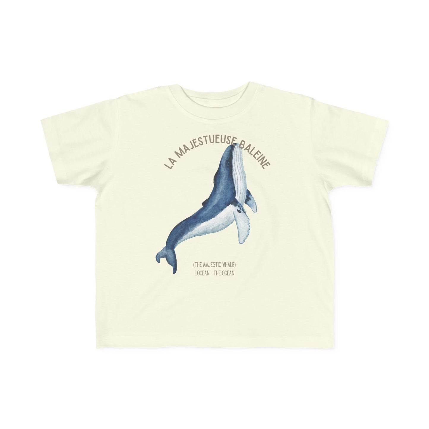 Baleine/Whale Toddler Tee — 'La Majestueuse Baleine' French Kids Shirt