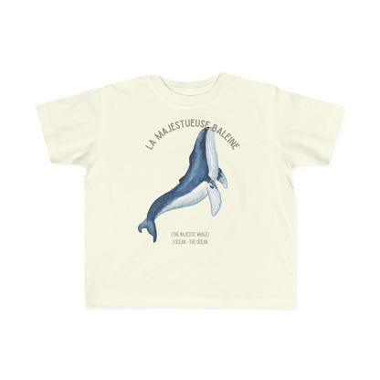 Baleine/Whale Toddler Tee — 'La Majestueuse Baleine' French Kids Shirt