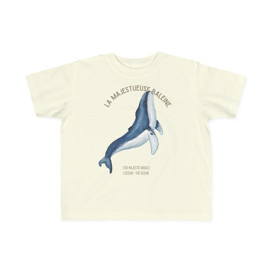 Baleine/Whale Toddler Tee — 'La Majestueuse Baleine' French Kids Shirt