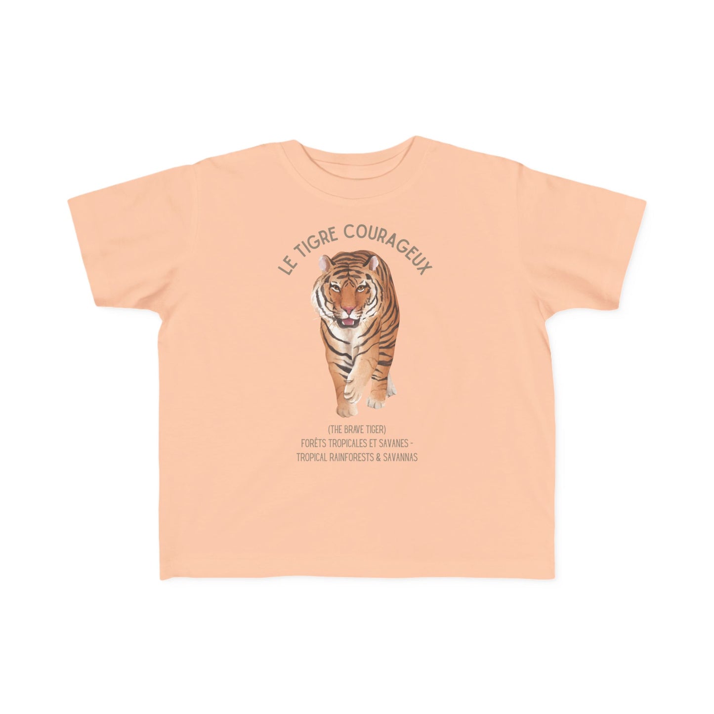 Tigre/Tiger Toddler Tee — 'Le Tigre Courageux' French Kids Shirt