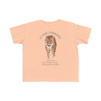 Tigre/Tiger Toddler Tee — 'Le Tigre Courageux' French Kids Shirt