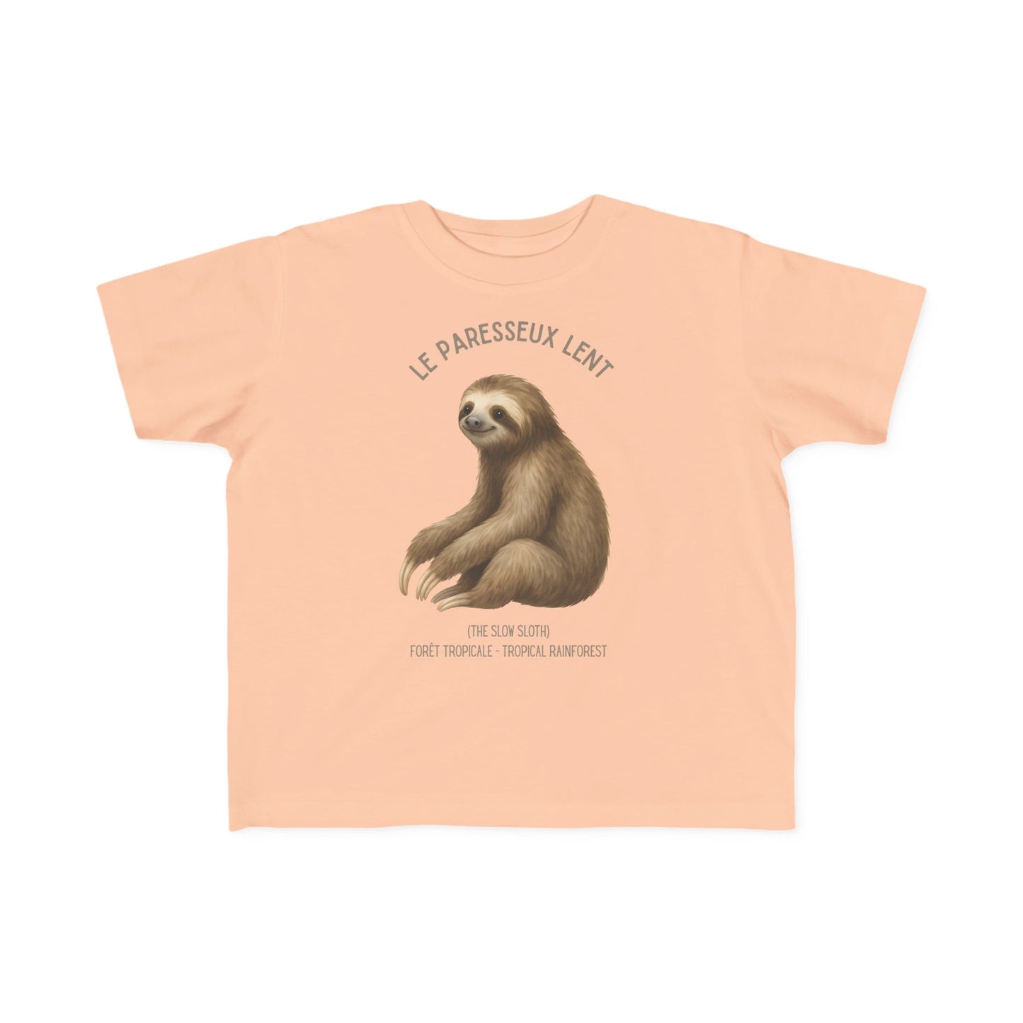 Paresseux/Sloth Toddler Tee — 'Le Paresseux Lent' French Kids Shirt