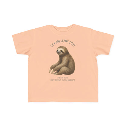 Paresseux/Sloth Toddler Tee — 'Le Paresseux Lent' French Kids Shirt