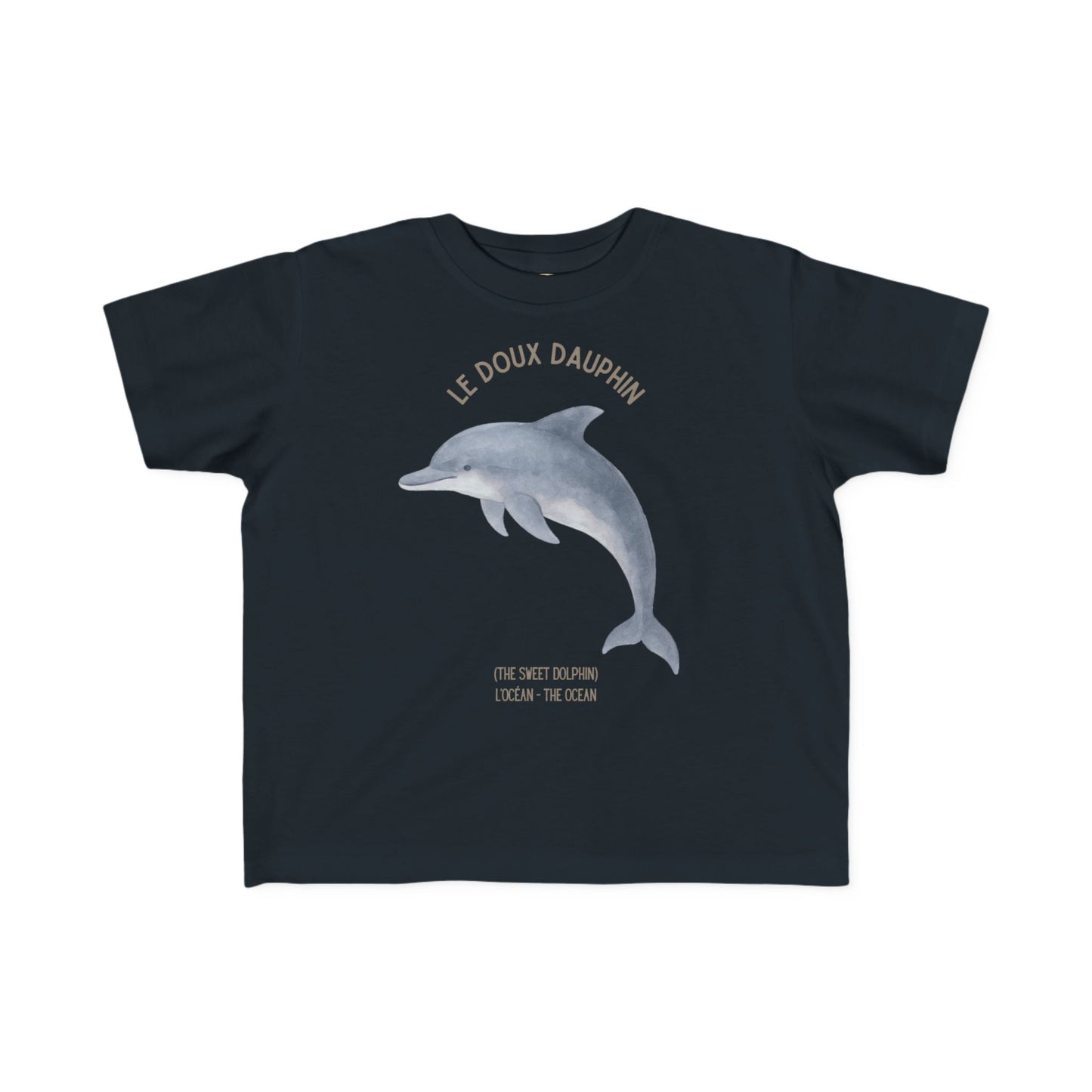 Dauphin/Dolphin Toddler Tee — 'Le Doux Dauphin' French Kids Shirt