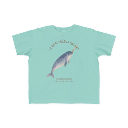 Narval/Narwhal Toddler Tee — 'Le Merveilleux Narval' French Kids Shirt