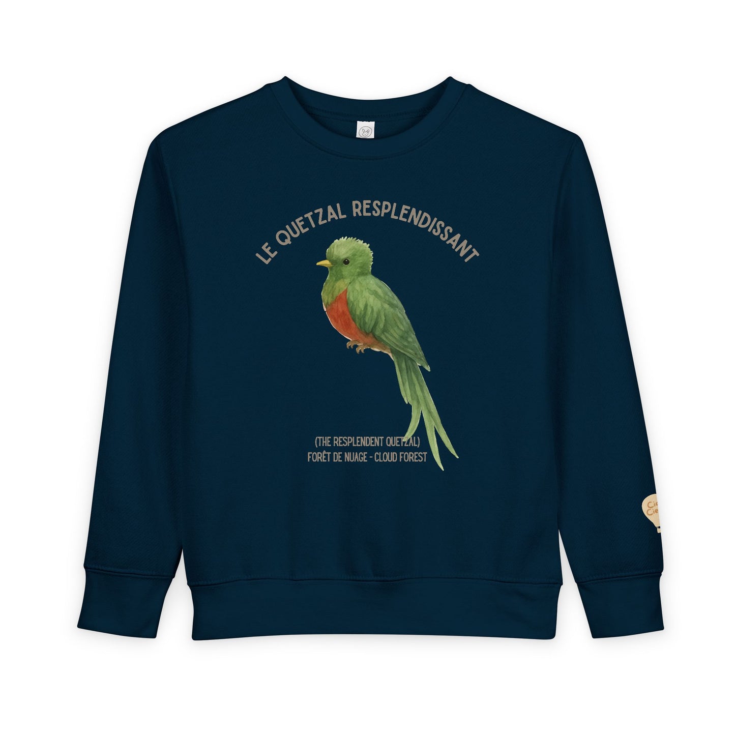 Quetzal/Exotic Bird Animal Graphic Crewneck - Toddler Sweatshirt
