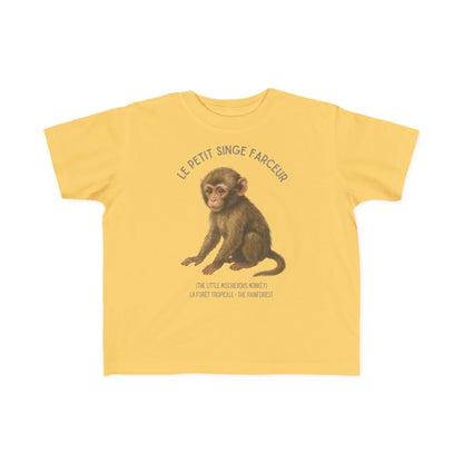 Singe/Monkey Toddler Tee — 'Le Petit Singe Farceur' French Kids Shirt