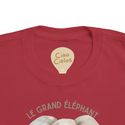 Éléphant/Elephant Toddler Tee — 'Le Grand Éléphant' French Kids Shirt