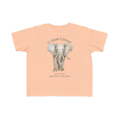 Éléphant/Elephant Toddler Tee — 'Le Grand Éléphant' French Kids Shirt