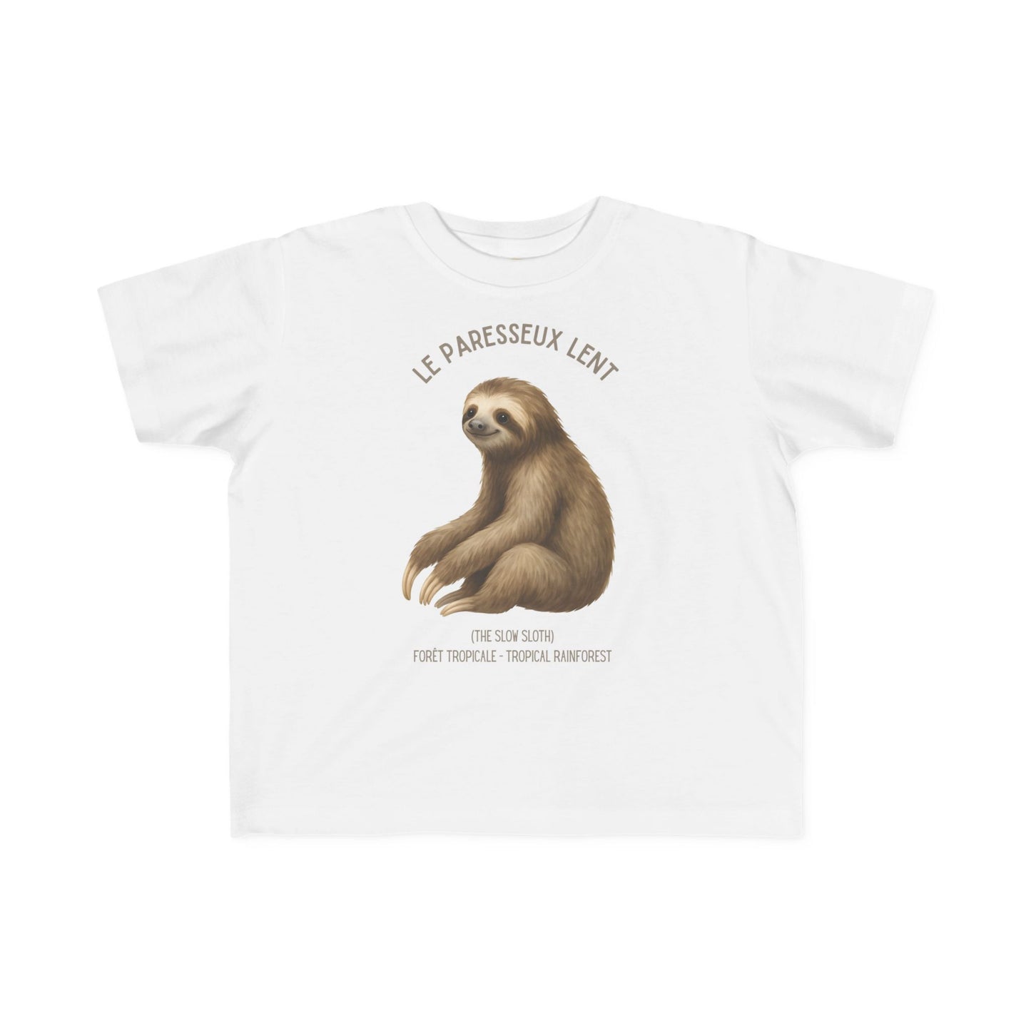 Paresseux/Sloth Toddler Tee — 'Le Paresseux Lent' French Kids Shirt