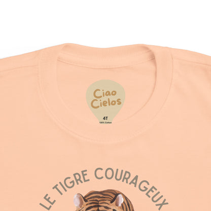 Tigre/Tiger Toddler Tee — 'Le Tigre Courageux' French Kids Shirt
