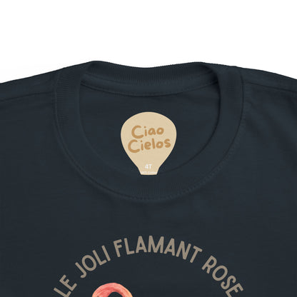 Flamant/Flamingo Toddler Tee — 'Le Joli Flamant Rose' French Kids Shirt